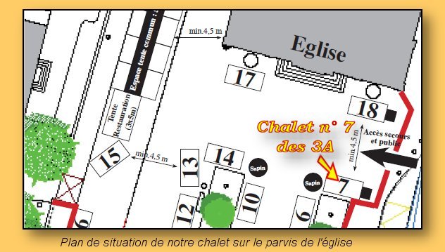 Plan de situation du Stand des 3A