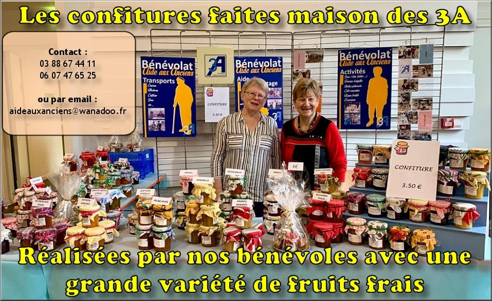 Confitures faites maison de l'Association Aide aux Anciens